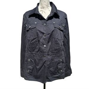 Luisa Cerano Black Utility Cargo Jacket Women's‎ Size 16 / XL